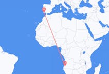 Vluchten van Lubango, Angola naar Faro, Napoli, Portugal