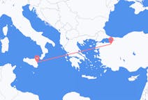 Flights from Bursa, Turkey to Catania, Italy