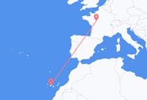 Vluchten van Tours, Frankrijk naar Tenerife, Spanje
