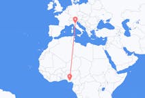 Flyreiser fra Owerri, Nigeria til Bologna, Italia