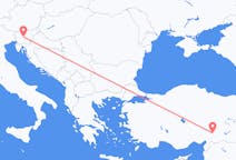 出发地 斯洛文尼亚出发地 卢布尔雅那目的地 土耳其卡赫拉曼馬拉什的航班