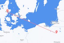 Flights from Szymany, Szczytno County, Poland to Aarhus, Denmark