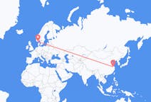 Flights from Yangzhou, China to Kristiansand, Norway