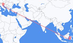Flights from Makassar, Indonesia to Ancona, Italy