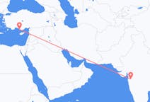 Flights from Nashik, India to Gazipaşa, Turkey