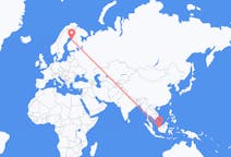 Flyreiser fra Kuching, Malaysia til Uleåborg, Finland