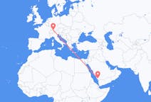 Flyg från Abha, Saudiarabien till Friedrichshafen, Tyskland