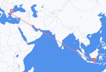 インドネシアのバニュワンギから、トルコのエドレミトまでのフライト