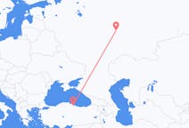 Vluchten van Kazan, Rusland naar Samsun, Turkije
