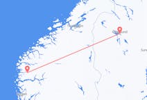Fly fra Førde i Sunnfjord til Östersund