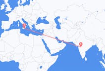 インドのオーランガバードから、イタリアのカターニアまでのフライト