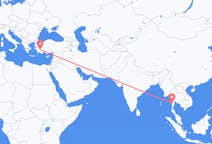 Flyreiser fra Myeik, Myanmar, Myanmar (Burma) til Denizli, Tyrkia