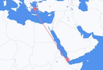 Flyg från Balbala, Djibouti till Santorini, Grekland
