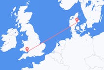Flyg från Cardiff, Wales till Århus, Danmark