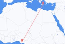 Vluchten van Owerri, Nigeria naar Iraklion, Griekenland