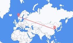 Vluchten van Yantai, China naar Molde, Noorwegen