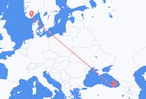 Flyrejser fra Trabzon, Tyrkiet til Kristiansand, Norge