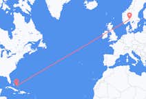 Flyreiser fra George Town, Bahamas til Oslo, Norge