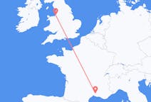 Flyg från Nîmes, Frankrike till Liverpool, England
