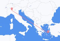 Flyg från Milano till Ikaria