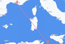 出发地 意大利潘泰莱里亚目的地 法国马赛的航班