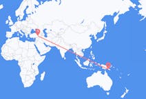 Flyreiser fra Port Moresby, til Elazig