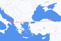 Flights from Samsun to Brindisi