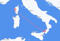 Vluchten van Reggio Calabria, Italië naar Ajaccio, Frankrijk