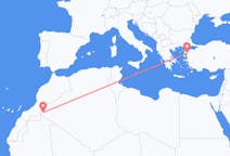 Loty z Tindouf, Algieria do Edremita, Turcja