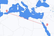 Vluchten van Medina, Benevento, Saoedi-Arabië naar Almeria, Spanje