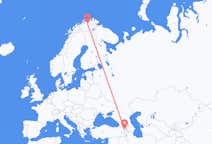 Loty z Erywań, Armenia do Lakselva, Norwegia