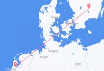 Vluchten van Växjö, Zweden naar Amsterdam, Nederland