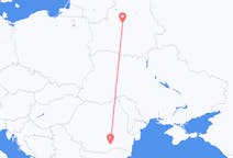 Vluchten van Minsk, Belarus naar Boekarest, Roemenië