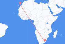Flyreiser fra Mthatha, til Lanzarote
