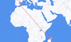 마다가스카르 생트 마리 섬에서 출발해 스페인 무르시아로(으)로 가는 항공편