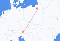 Flyrejser fra Klagenfurt, Østrig til Szczytno, Polen