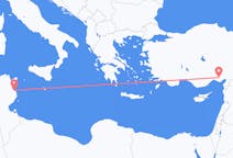 Flyrejser fra Monastir, Tunesien til Adana, Tyrkiet
