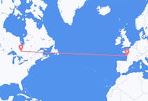 Flyreiser fra Timmins, Canada til La Rochelle, Frankrike