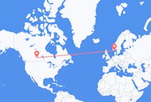 Vluchten van Saskatoon, Canada naar Kristiansand, Noorwegen