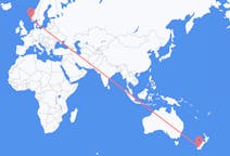 Flyrejser fra Queenstown, New Zealand til Haugesund, Norge