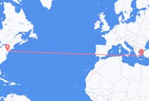 Flyreiser fra North Philadelphia, USA til Naxos, Hellas