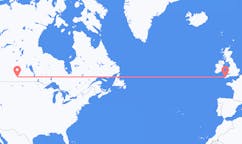 Flyg från Regina, Saskatchewan, Kanada till Newquay, England