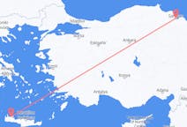 出发地 土耳其出发地 薩姆松目的地 希腊哈尼亚的航班