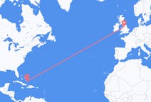 Flyg från Crooked Island, Bahamas till Manchester, England