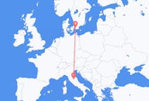 Loty z Perugia we Włoszech do Malmö w Szwecji