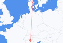 Flyg från Århus, Danmark till Milano, Italien