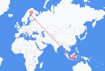 Flyg från Praya, Lombok, Indonesien till Uleåborg, Finland