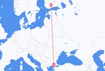 Flüge von Canakkale, die Türkei nach Helsinki, Finnland