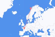 Vols depuis la ville de Bodø vers la ville de Limoges