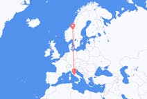 Flights from Røros, Norway to Rome, Italy